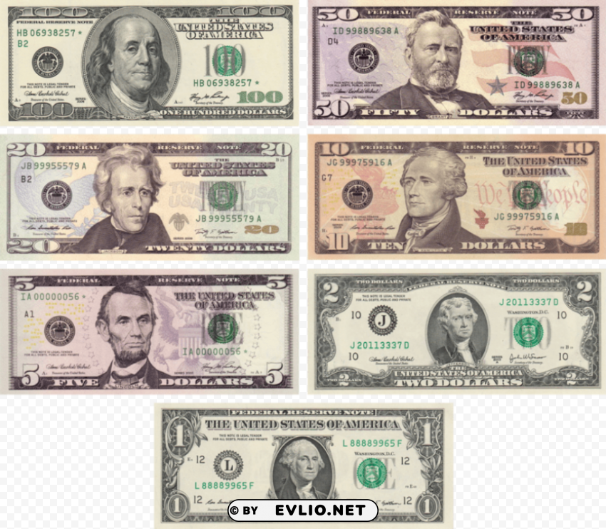 Us Dollar Notes Transparent Background PNG Images Comprehensive Collection