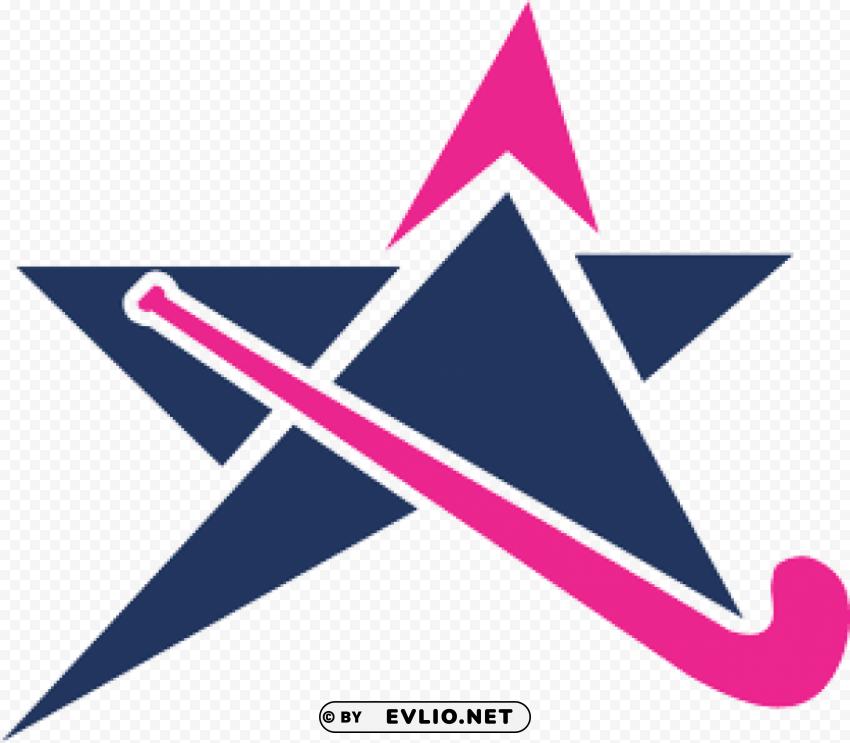 blue star field hockey Isolated Character in Clear Transparent PNG