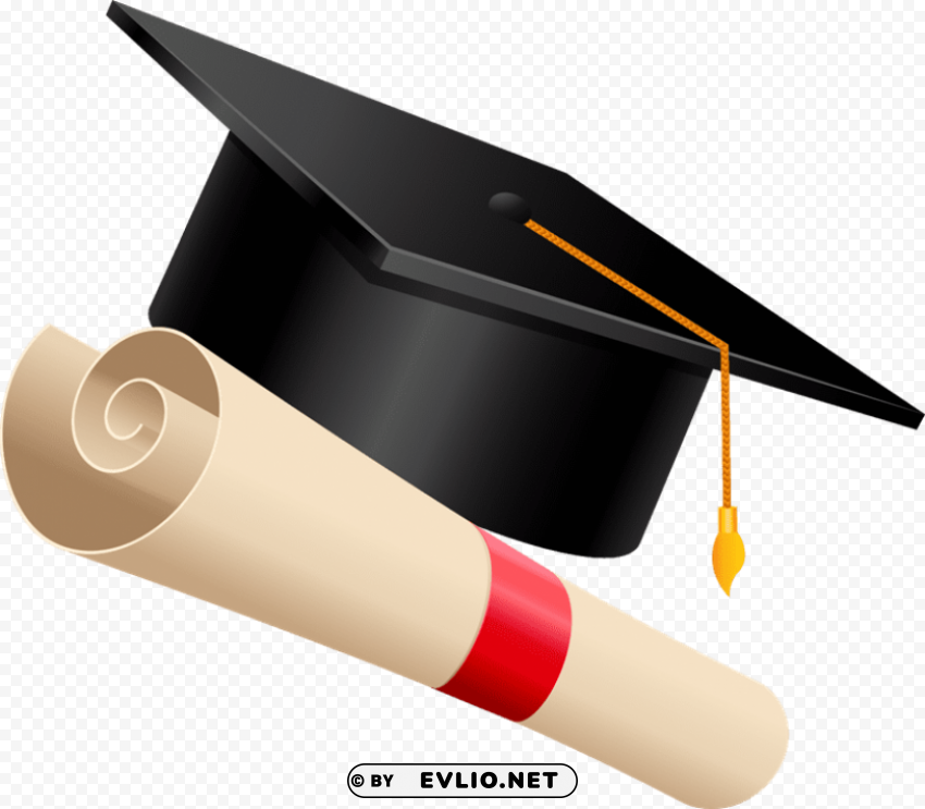 degree cap PNG with transparent background free clipart png photo - 7d1ad2c7