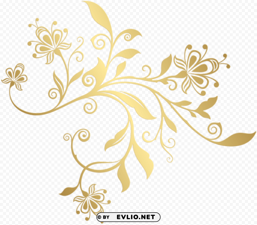 gold decorative ornament High Resolution PNG Isolated Illustration