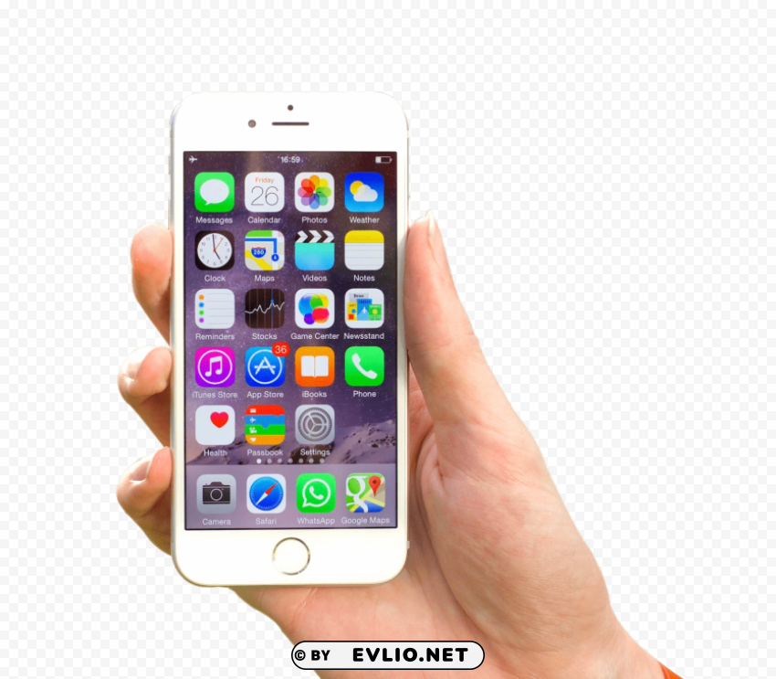 Hand Holding iPhone Transparent graphics PNG