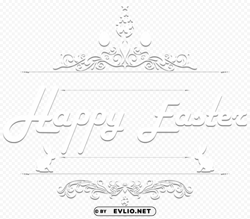 happy easter text Transparent Background Isolated PNG Icon