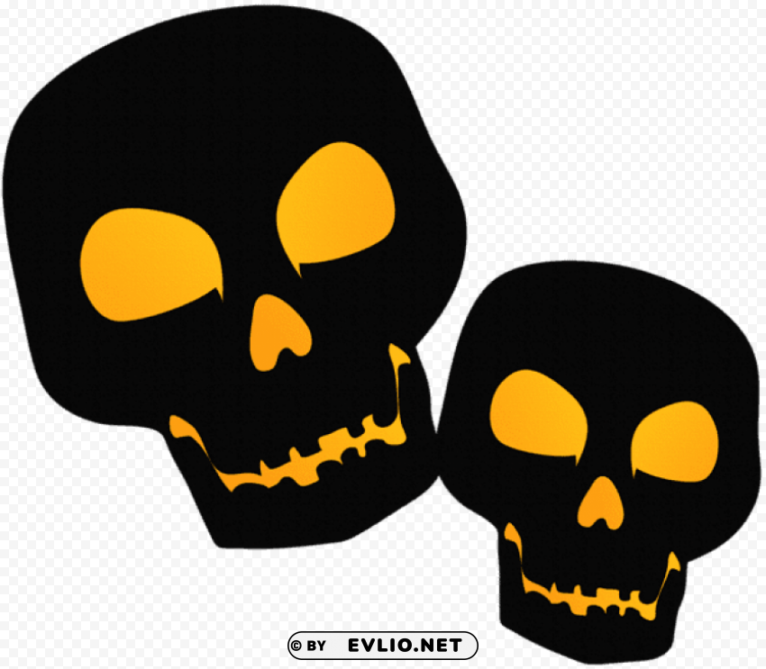 large black halloween skulsl HighQuality Transparent PNG Isolation