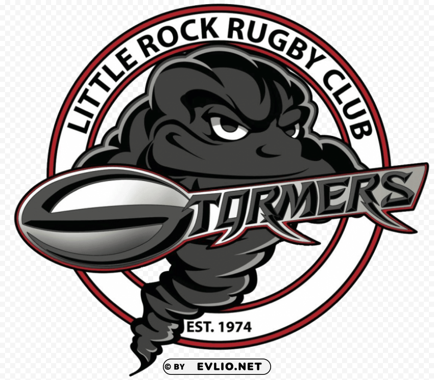 little rock hammers rugby logo Transparent PNG Isolated Item with Detail