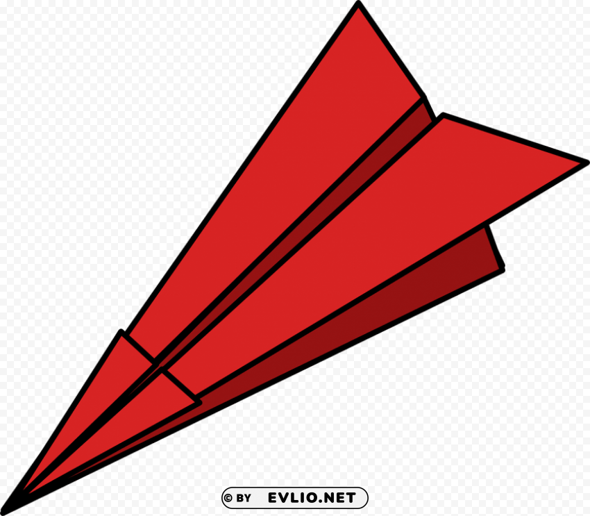 red paper plane PNG images for mockups