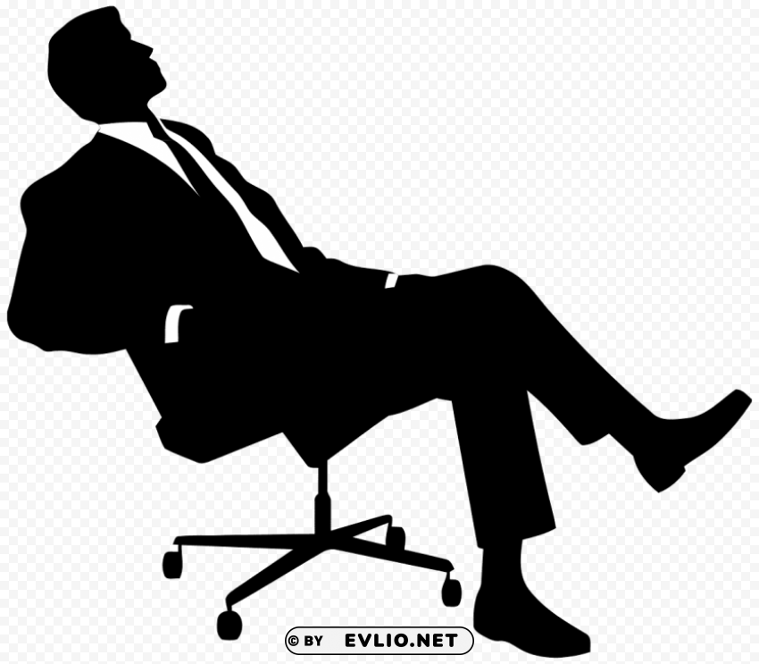 sitting man Transparent Background Isolated PNG Illustration