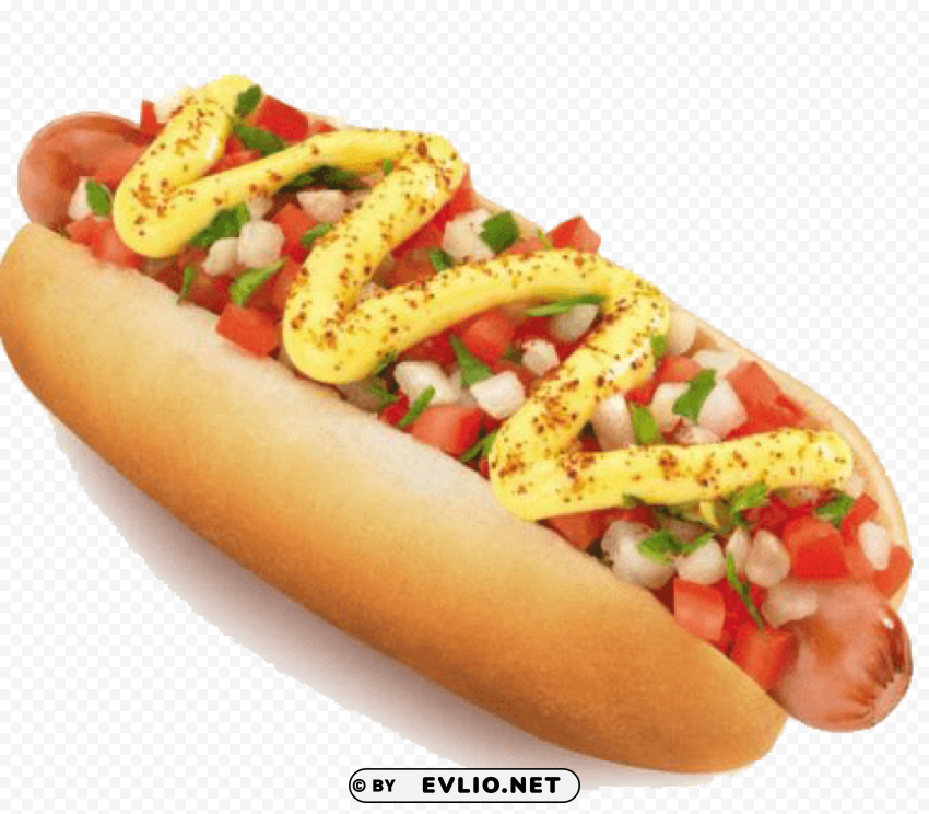 hot dog Clean Background Isolated PNG Illustration