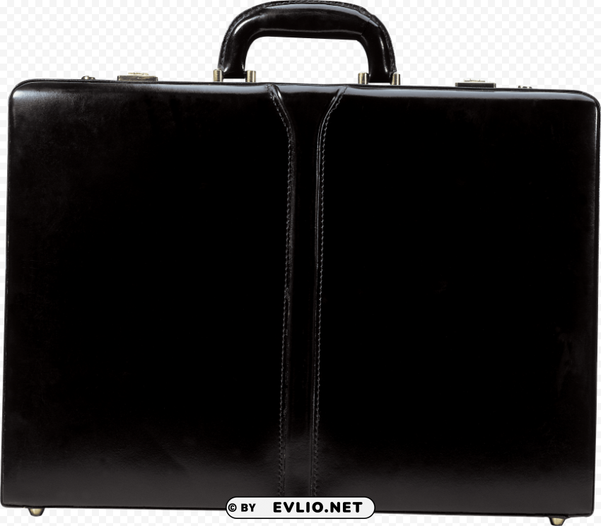 leather suitcase Isolated PNG on Transparent Background
