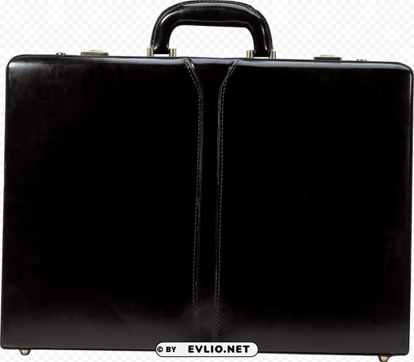 Leather Suitcase Isolated PNG On Transparent Background