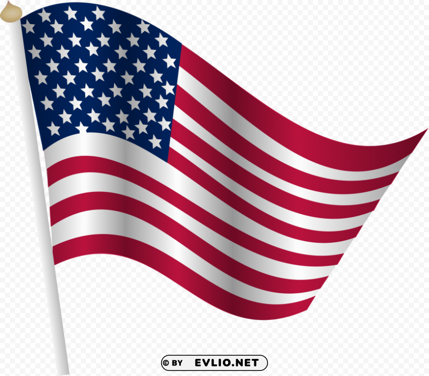 american flag PNG Image Isolated with High Clarity