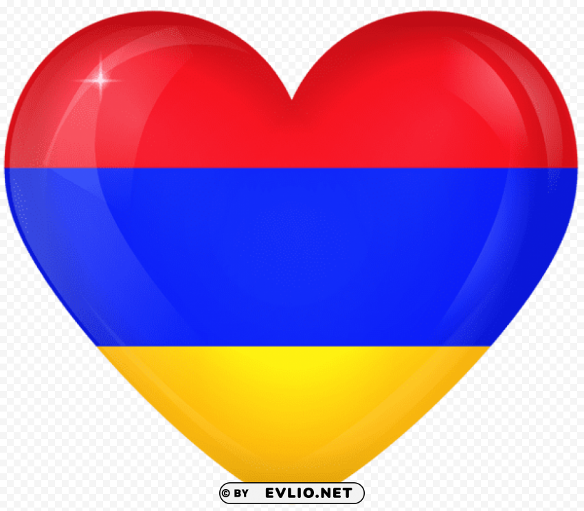 Armenia Large Heart Flag PNG Images For Printing