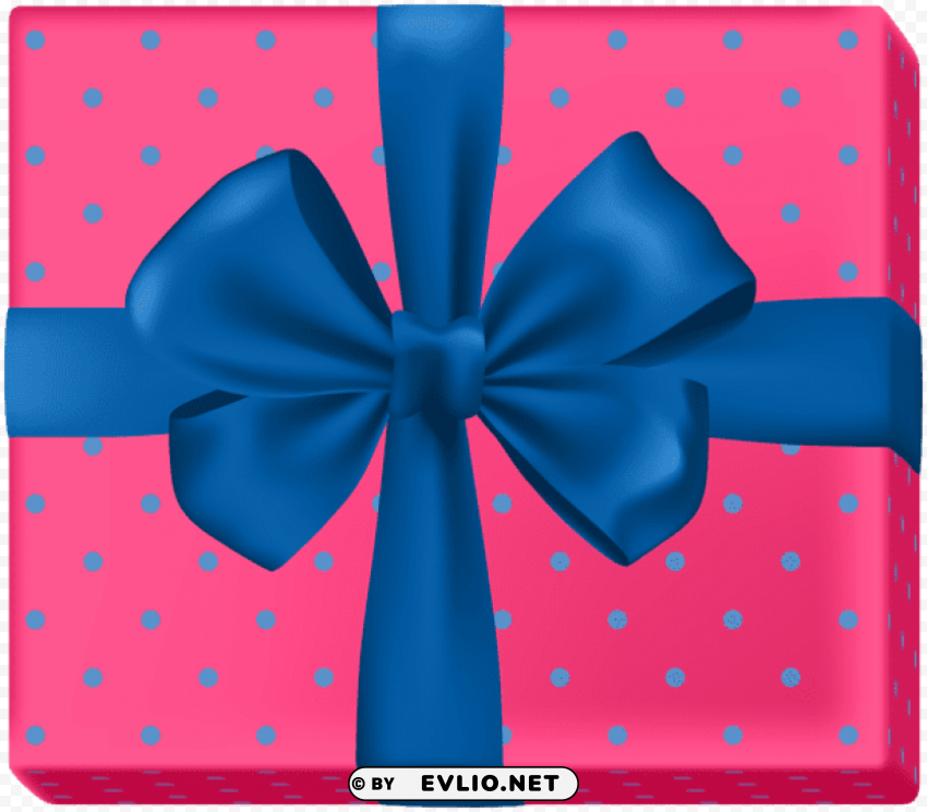 dotted gift box pink PNG file with alpha