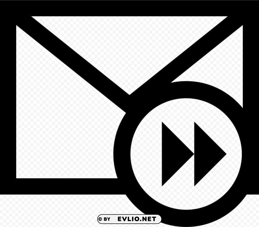 Email Icon Outline Isolated Item On Clear Transparent PNG
