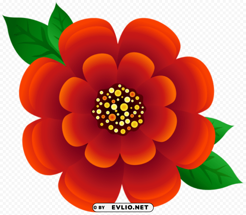 flower red transparent PNG with alpha channel