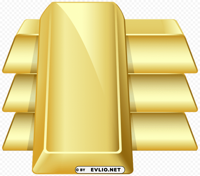 gold bars transparent PNG Image with Clear Background Isolated