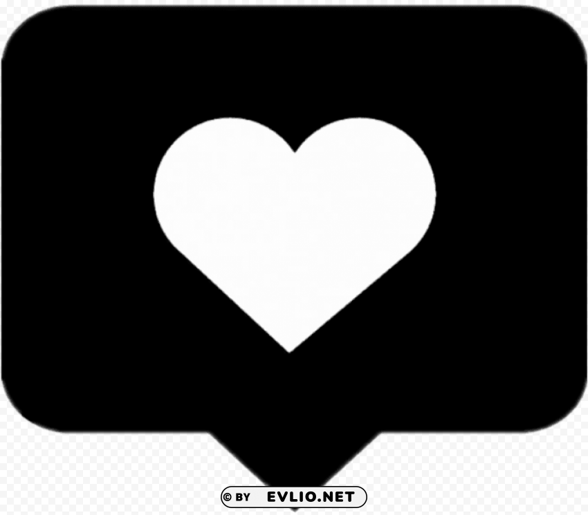 instagram heart black Transparent Background PNG Isolated Art PNG transparent with Clear Background ID 669ad337