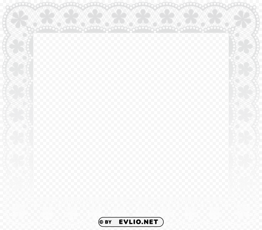 lace border frame PNG with Transparency and Isolation