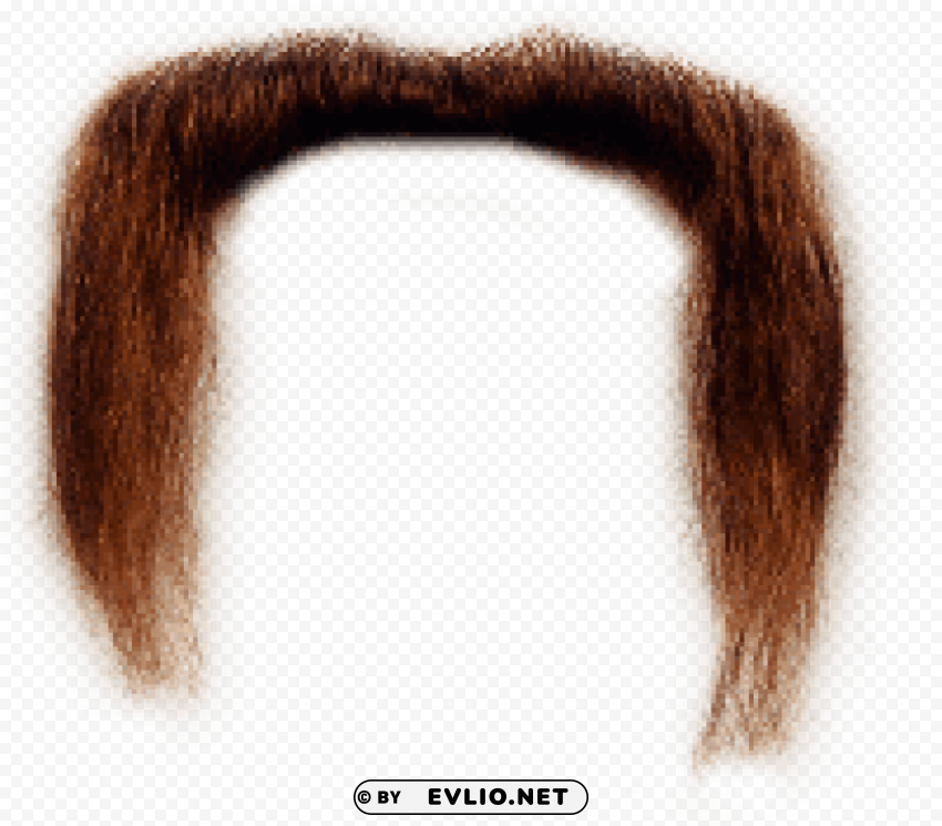 long ginger moustache PNG images with clear cutout