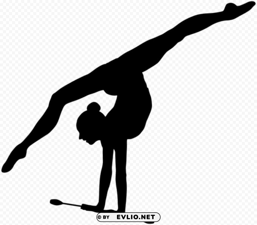 rhythmic gymnast silhouette HD transparent PNG