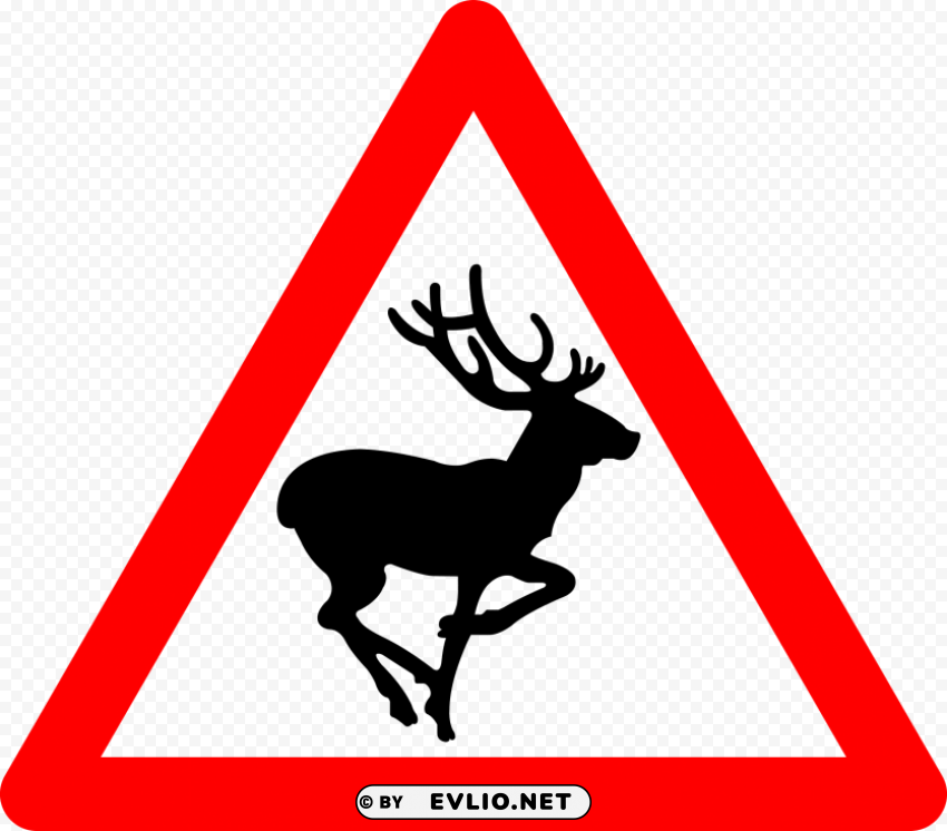 deer traffic Free PNG images with alpha channel set