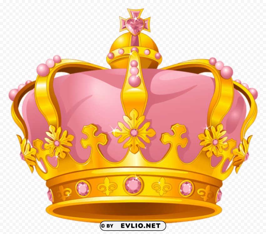 gold crown Isolated Design in Transparent Background PNG clipart png photo - 7b4525ea