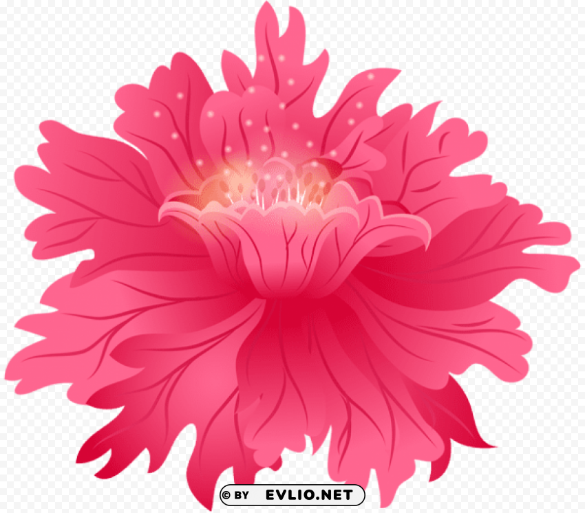 Red Flower Isolated Element On HighQuality Transparent PNG