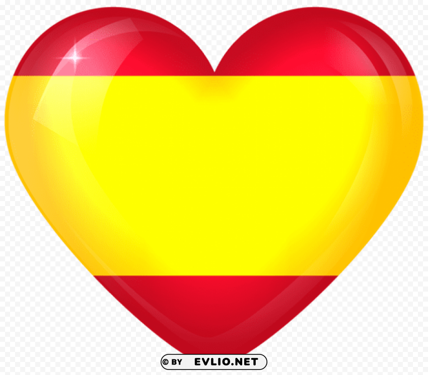 spain large heart flag Isolated Subject in Transparent PNG Format clipart png photo - 31ee0e49