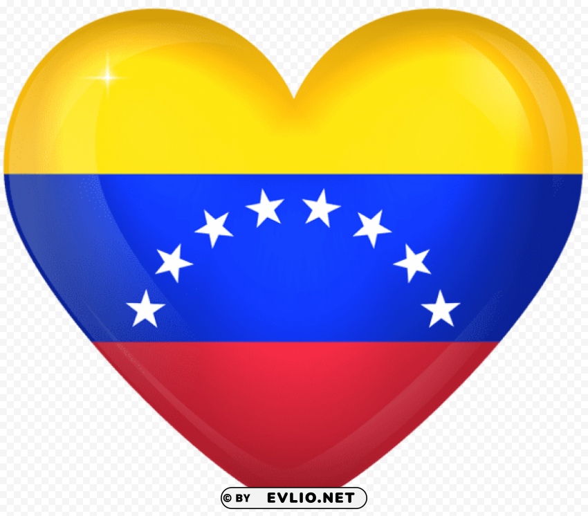 venezuela large heart flag PNG Image Isolated with Transparency