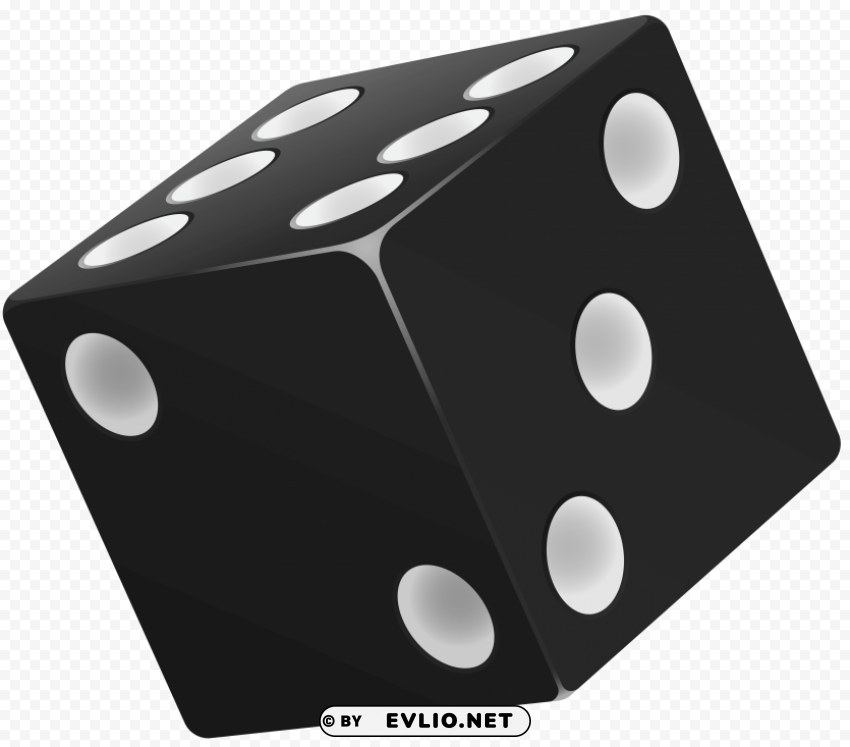 dice black Isolated Subject in Transparent PNG Format