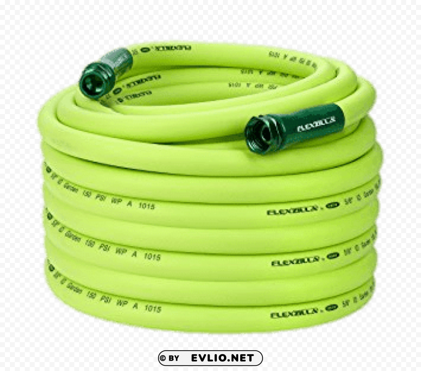 rolled up garden hose Clean Background Isolated PNG Illustration