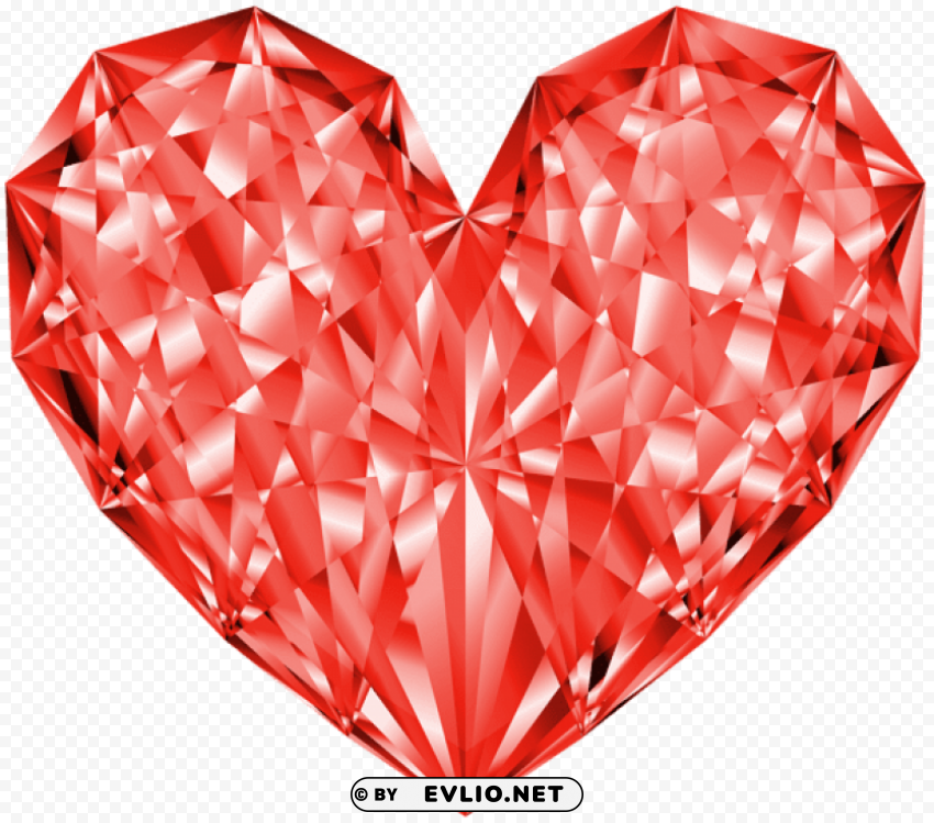 brilliant heart red PNG Graphic Isolated on Clear Background Detail