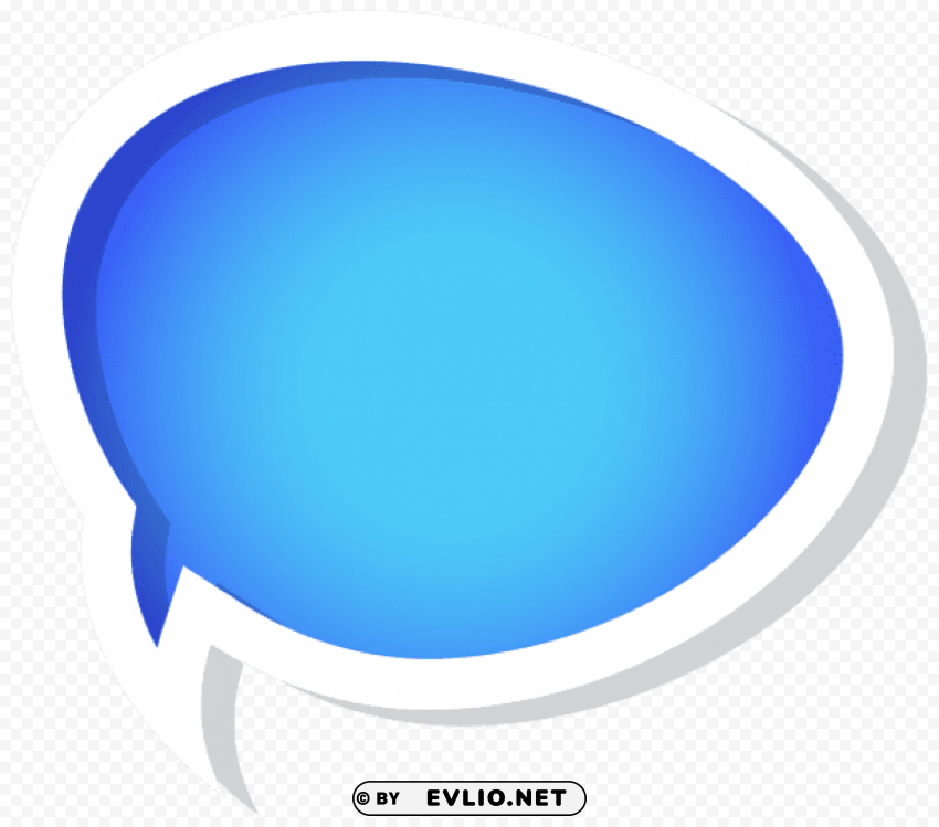 bubble speech blue PNG Image with Clear Isolation
