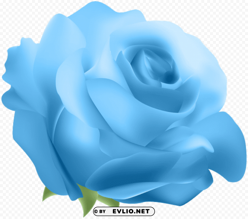 PNG image of deco rose blue PNG transparent designs with a clear background - Image ID 976e279e