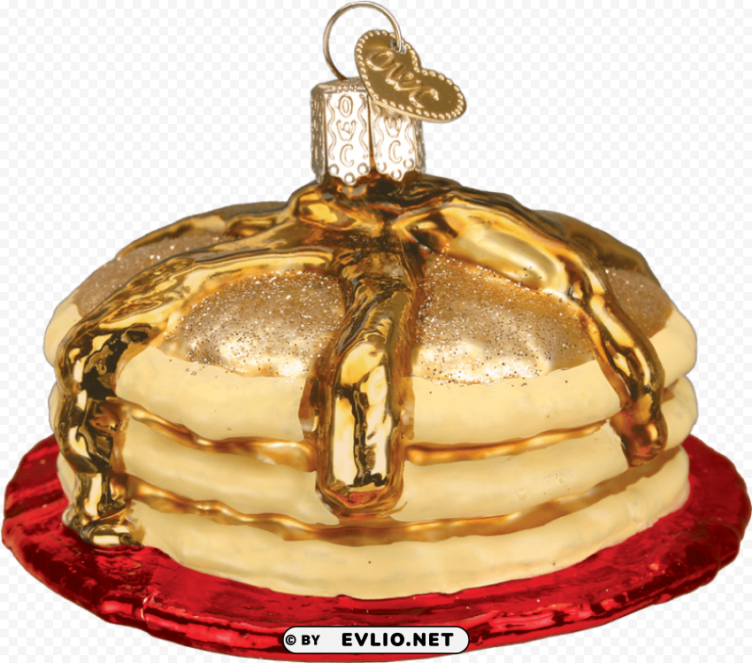 old world christmas short stack pancakes glass ornament Isolated Object on Transparent Background in PNG
