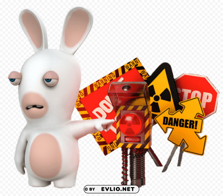 rabbid in danger zone PNG images for printing