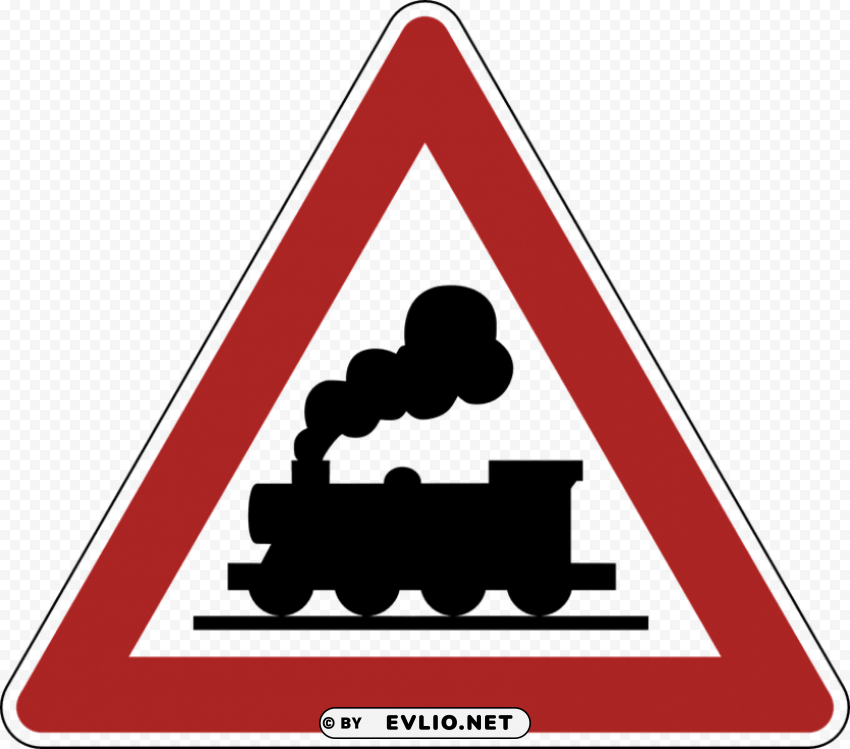 Transparent PNG image Of railway crossing road sign PNG for blog use - Image ID fd768867