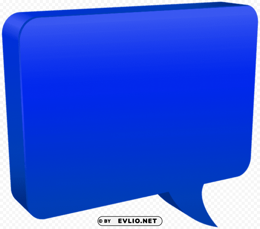 speech bubble blue Isolated Design Element in Transparent PNG