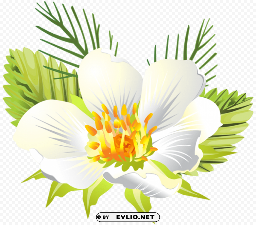 PNG image of white flower PNG with transparent overlay with a clear background - Image ID 8ba6ead1