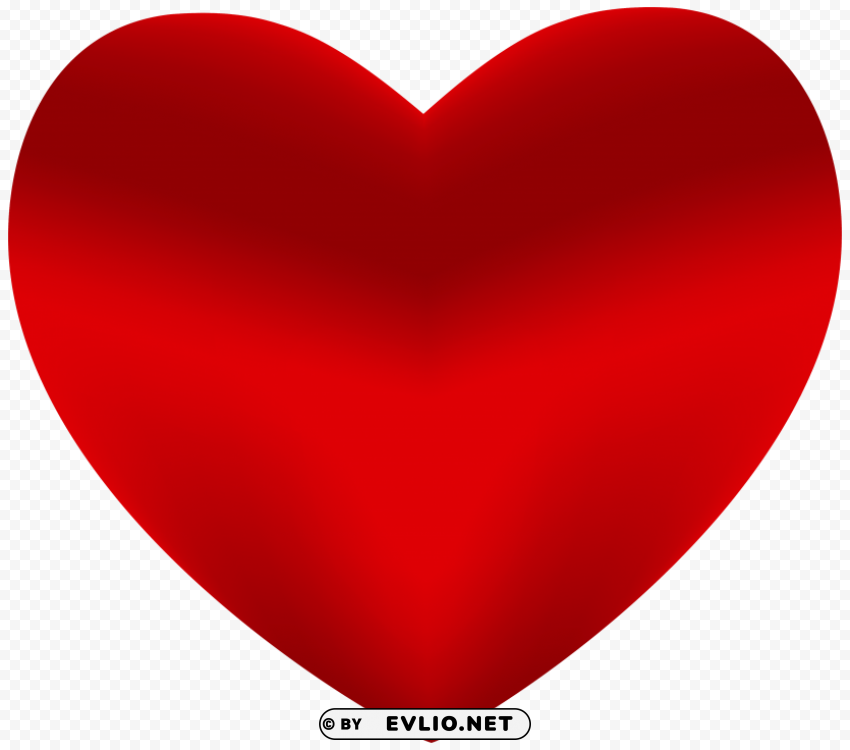 beautiful red heart PNG with Transparency and Isolation