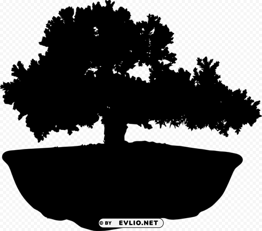 bonsai silhouette PNG graphics with alpha transparency broad collection