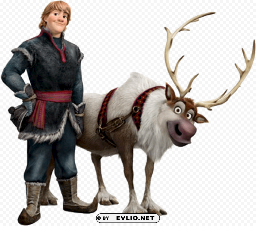 kristoff and sven frozen PNG Graphic with Isolated Design