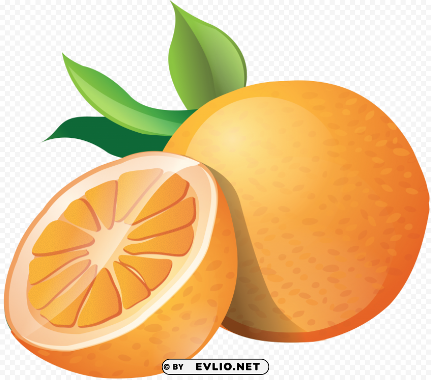 orange oranges Isolated Design Element on PNG