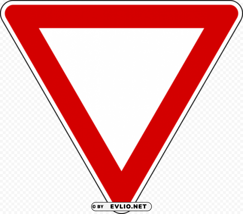 Yield Traffic Sign PNG Graphics With Alpha Channel Pack