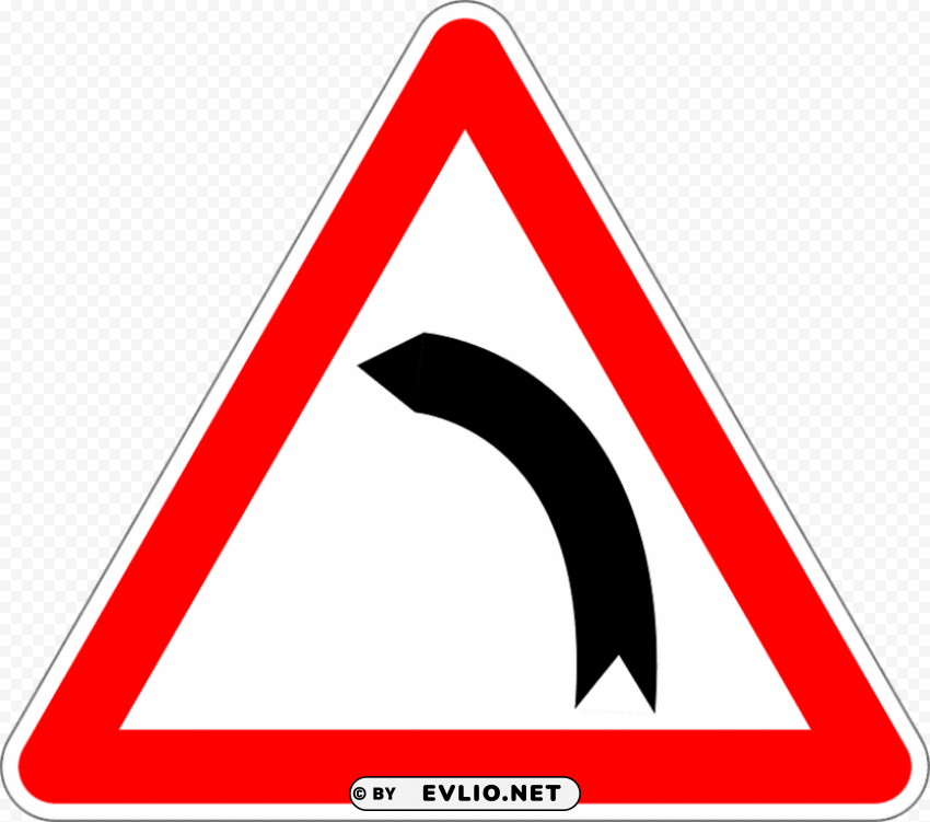 dangerous curse to left road sign Free PNG images with alpha channel