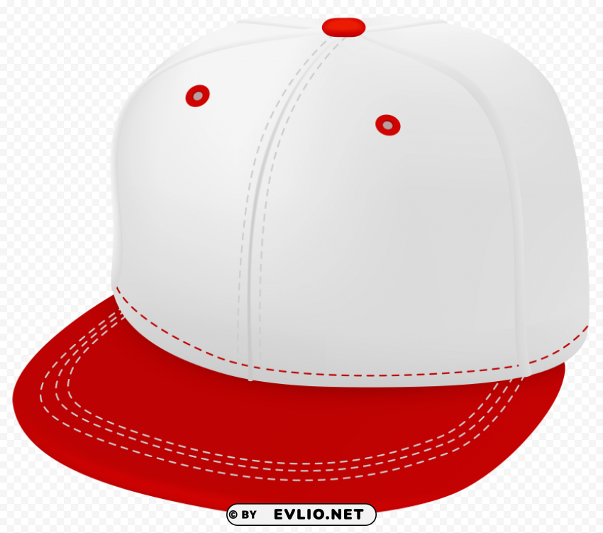 red and white cap Isolated Subject with Transparent PNG