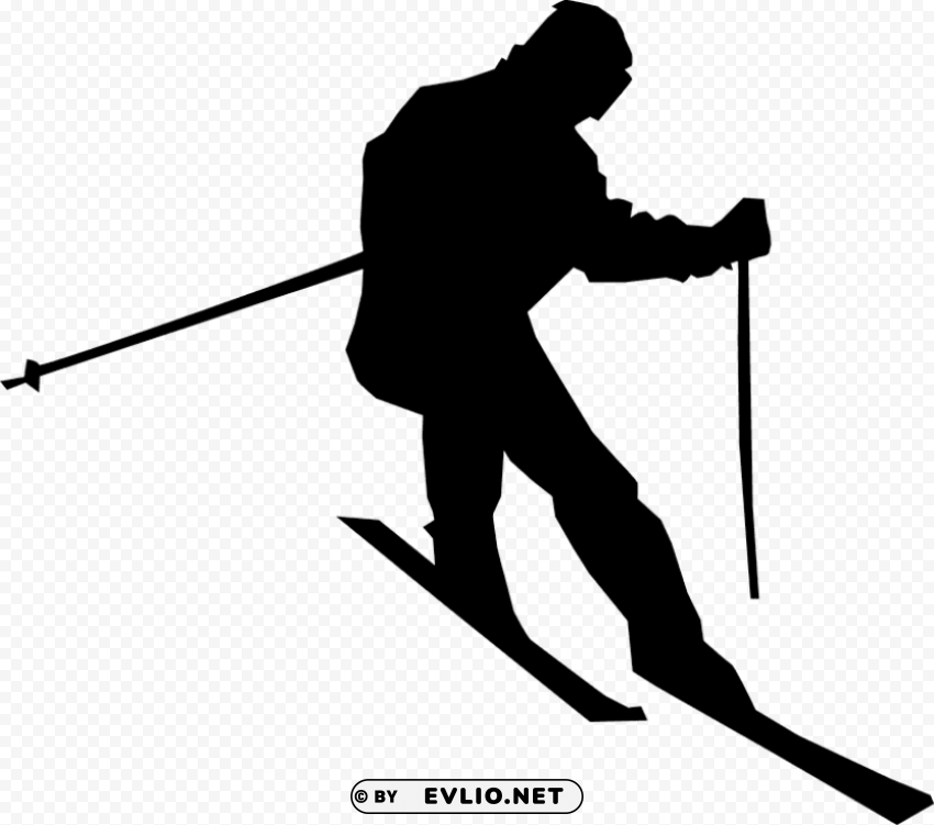 skiing PNG Graphic with Transparent Background Isolation