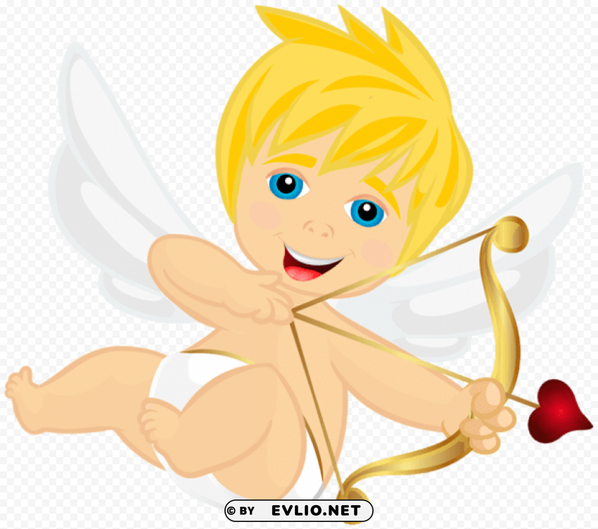 cupid with bow Isolated Design Element on Transparent PNG