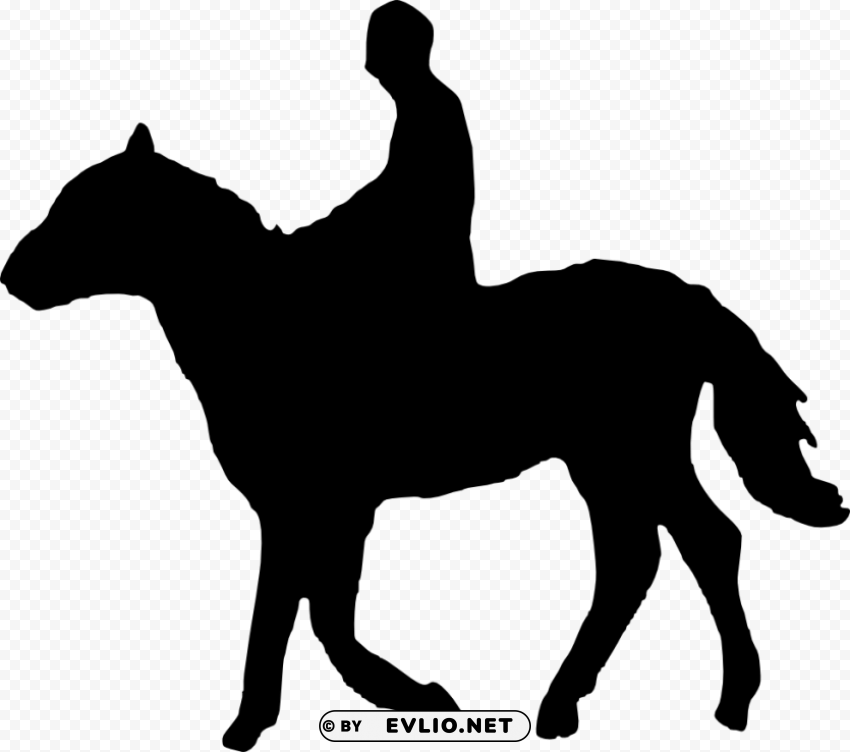 horse riding silhouette PNG without background