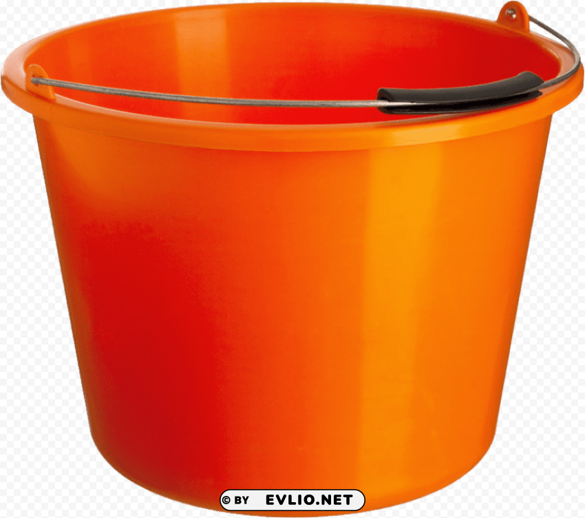 Transparent Background PNG of orange plastic bucket HighResolution Transparent PNG Isolation - Image ID ed7172c8