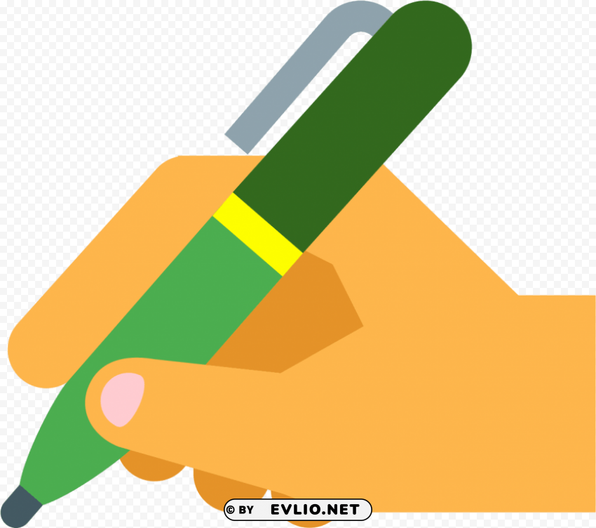 pen in hand icon ClearCut Background Isolated PNG Design